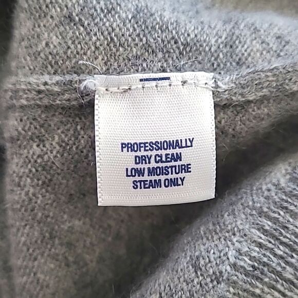 Club Room Cashmere Sweater Mens Medium Gray V Neck Pullover Estate Cashmere 2Ply - Picture 9 of 10